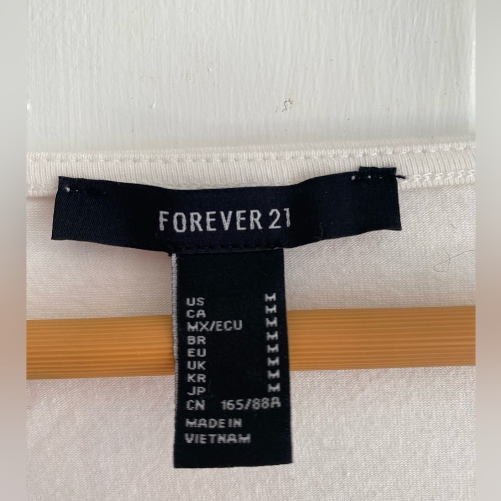 Forever 21 Square Neck White Long Sleeve Top Size M - Picture 4 of 5